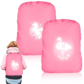 TECHEEL Rain Cover School Bag Children Waterproof Backpack Rain Cover Rain Cover Protective Case Compatible for Step Backpack Protection Outdoor Camping Hiking (D)