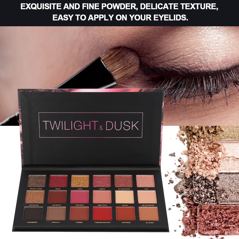 UCANBE 18 Colors Waterproof Matte Glitter Eye Shadow Makeup Cosmetics