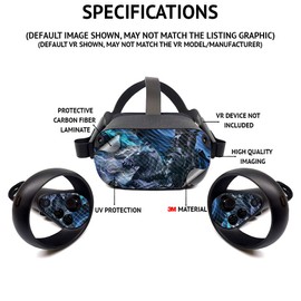 MightySkins Carbon Fiber Skin Compatible with Meta Quest 3 - Spacial Overload | Protective, Durable Textured Carbon Fiber Finish | Easy to Apply