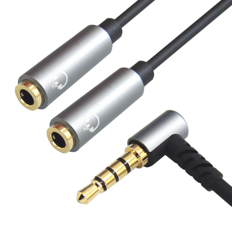 F-Factory 3.5mm 4 Pole Stereo Mini Plug (Male) L-Shape to