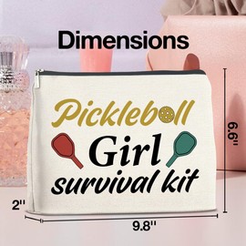 UPNEGE Pickleball Gifts Makeup Bag, Pickleball Lover Gifts Pickleball Themed Gifts Pickleball Girl Survival Kit Cosmetic Bag Zipper Makeup Pouch