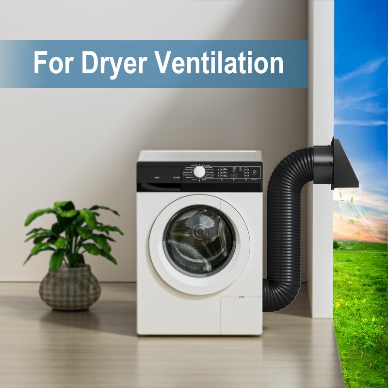 Hon&Guan Dryer Vent Cover Outside with Removable Mesh, 4 Inch
