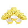 TUPARKA 500 Pcs Gold Mini Metallic Foil Cupcake Liners Baking