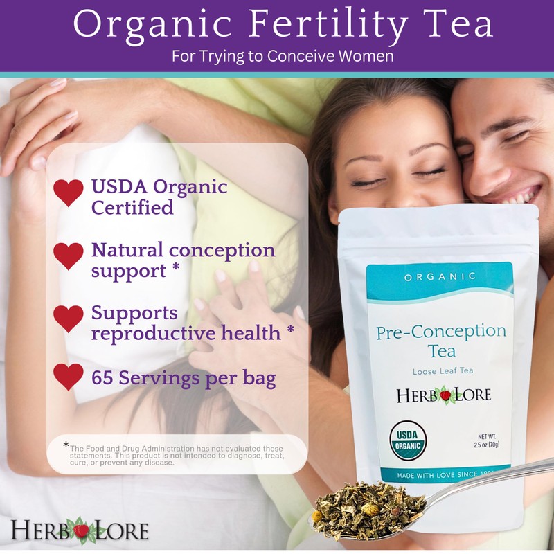 Herb Lore Organic Preconception Fertility Tea - Loose Leaf -