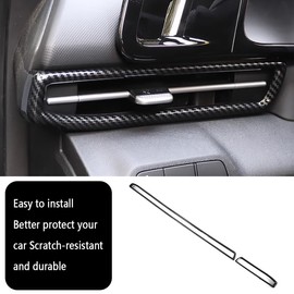 KELEIMAI Car Accessories Fit for Hyundai Elantra 2021 2022 2023 2024 Inner Dashboard Center Console AC Air Vent Outlet Cover Trim (Carbon Fiber) 2PCS ABS
