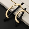 Amerdeco 6 Pack Black Brushed Gold Cabinet Pulls 5 Inch(128MM)