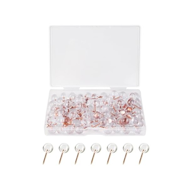 Transparent Push Pins & Push Pins - Pack of 100