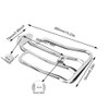 Qiilu Motorcycle Rear Pannier Rack Mount Fits XL883/1200 X48 (Silver),