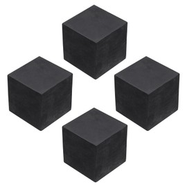 QUARKZMAN Pack of 4 Rubber Vibration Damper Pads Antivibration Mat 50 mm Square Washing Machine Underlay Plates 50 mm Thick Rubber Block for HVAC Compressor Air Conditioner