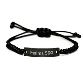 Psalms 56 3 Bracelet Psalms 56:3 Gift Bible Verse Stainless Steel Bracelet Jewelry Psalm
