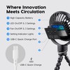IRIS USA WOOZOO 3.5" Cordless Portable Personal Fan with Flexible