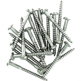No.8 x 0.98 (4.0mm x 25mm) Pozi Pan Wood Screw - Stainless Steel (A2) (Pack of 20)