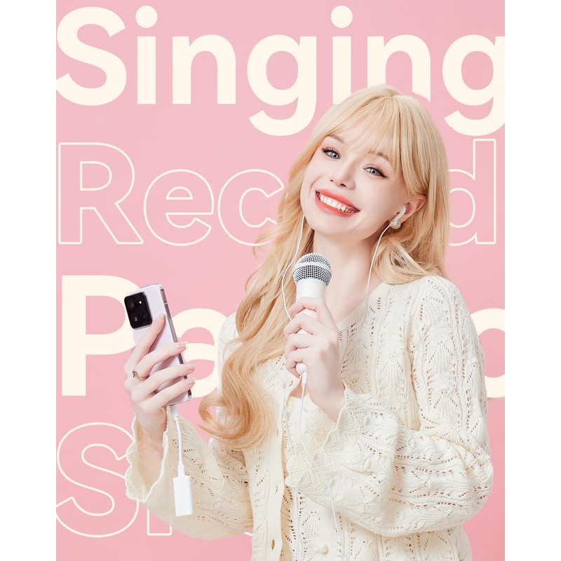 PUREMIC Singing Microphone with Earphone & Stand, Ideal for Vocal