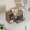Makeup Organizer with Adjustable Brush Holder for Vanity, Large Skincare