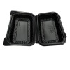 Contenedor Liso 9x6 Pulgadas Desechable Biodegradable 150pzs