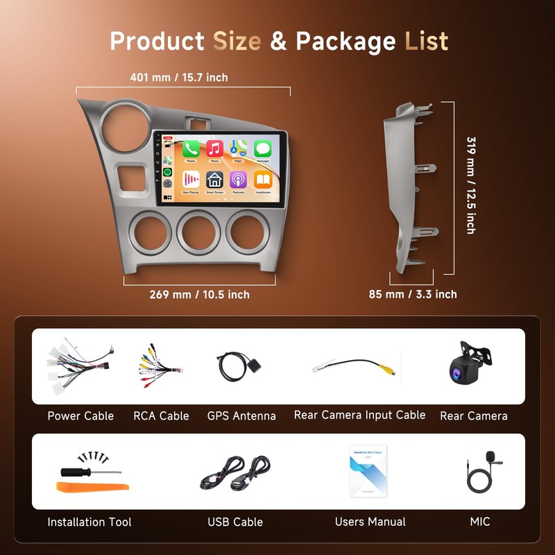 4GB+64GB Android Stereo for Toyota Matrix 2009-2014 Radio Upgrade 9