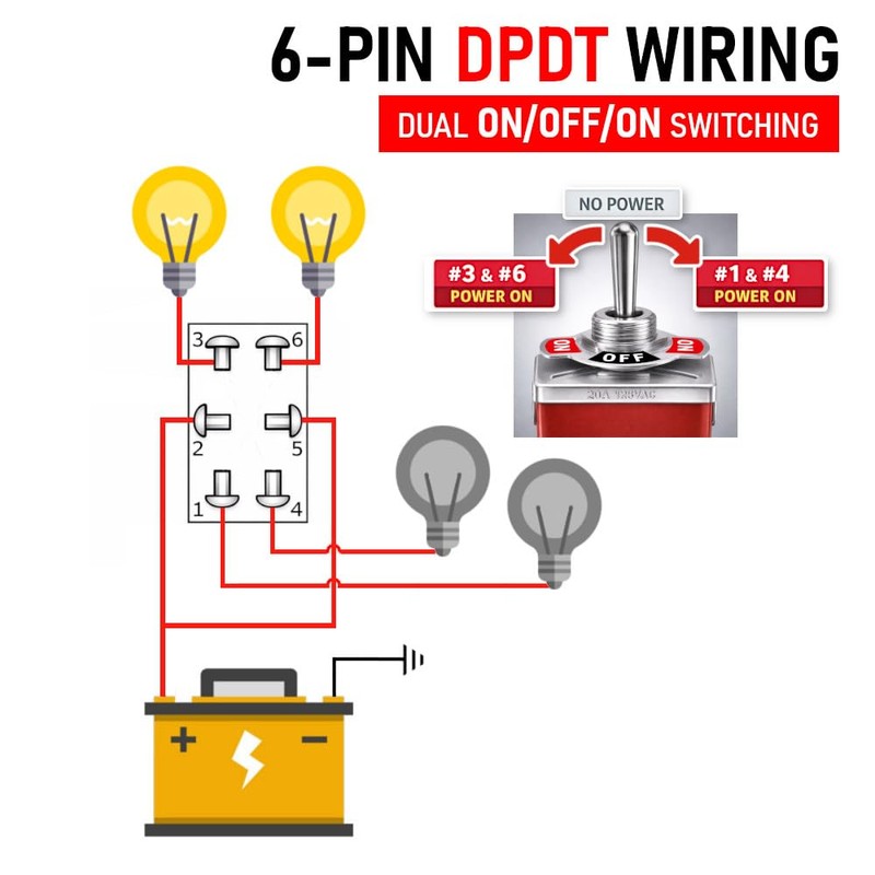 MGI SpeedWare One-Side Momentary Metal Toggle Switch | 20 Amp