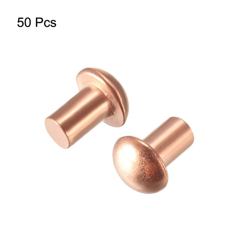 sourcing map Pack of 50 5/32" x 15/64" Round Head