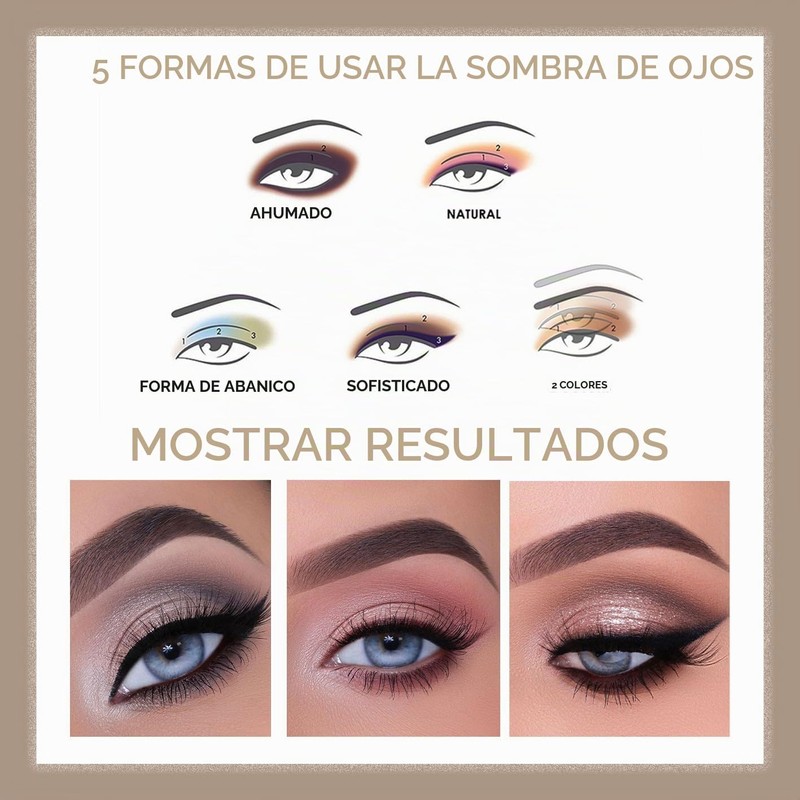 Barra de sombra de ojos impermeable con esponja mezcladora