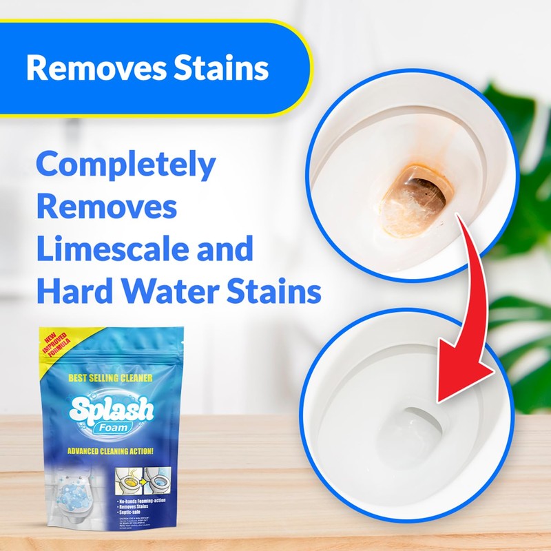 Splash Foam Toilet Cleaner - New and Improved - Self