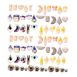 Outanaya Rhinestone Nail Charms Unique Irregular Nail Art Jewels for Glamorous Decoration of Dazzling Ornaments for Versatile DIY Designs