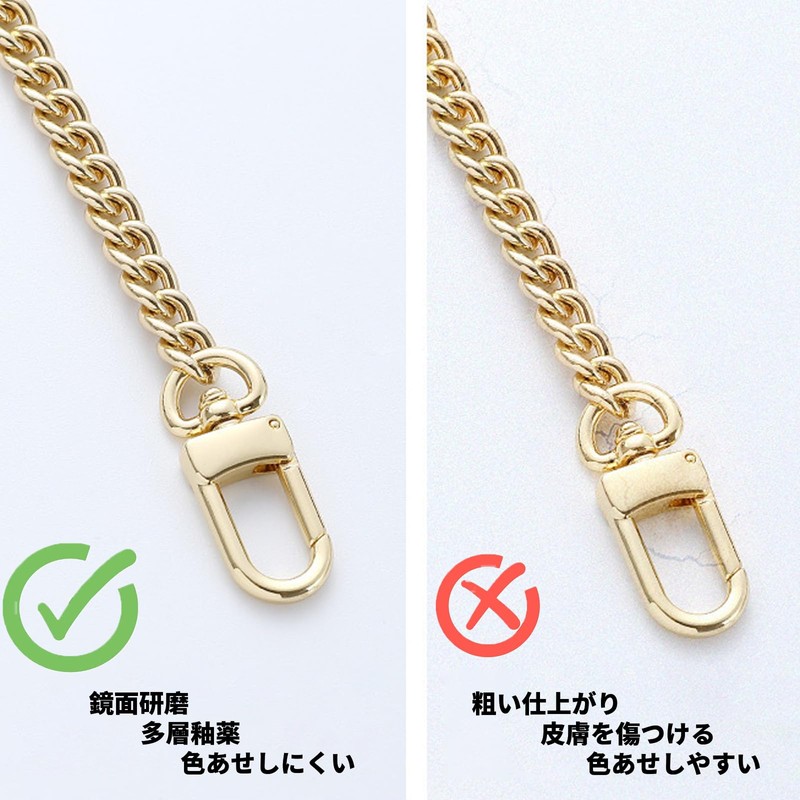 BLOOPIC 1PC Gold Wallet Chain Metal Shoulder Strap Replacement Bag