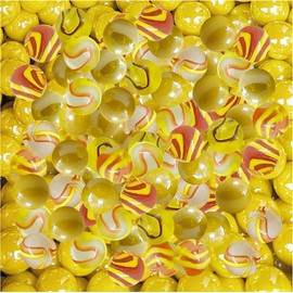 MaRécréation – 30 Creative Glass Collectable, SKU Slime, Yellow Mix, 16 mm
