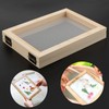 LUTER 5 Pieces Wooden Paper Making Frames and Mesh for