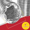 SPARES2GO Universal 5m Extra Long Aluminium Flexible Tumble Dryer Vent