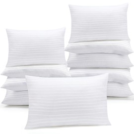 Barydat 10 Pcs Cooling Pillow Queen Size Bed Pillow for Sleeping Hotel Pillows for Bed with Soft Down Alternative Microfiber Filled for Back, Stomach or Side Sleepers, 20 x 30 Inches, White