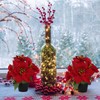 Poinsettias Flowers Artificial in Pot 2PC Small Red Christmas Plant