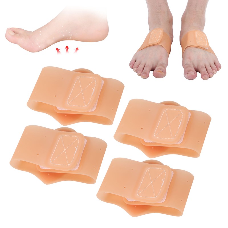 2 Pairs Arch Pad Adhesive Support Silicone Insole Elastic Flat