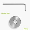 Naiture Brass 20" Straight L Shaped Extension Shower Arm with