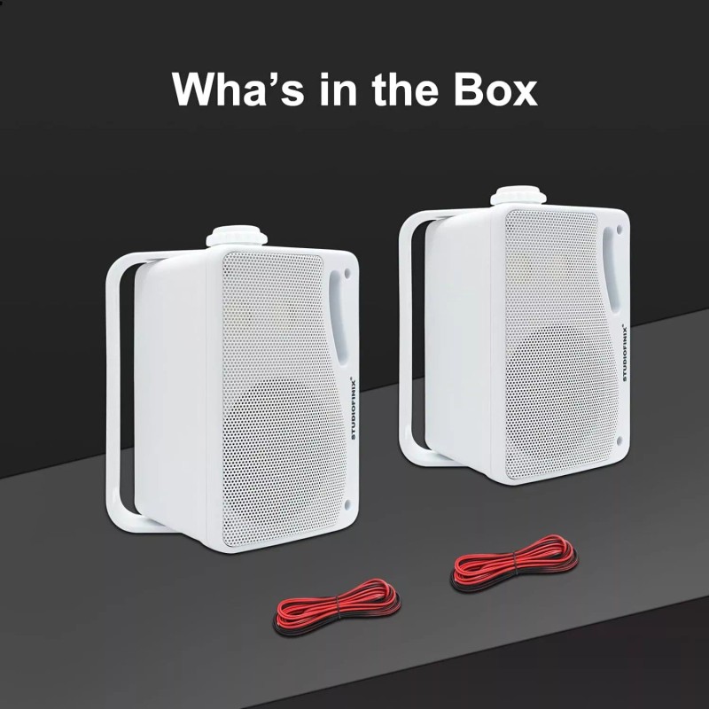 STUDIOFINIX Outdoor Herdio Speakers Wired Waterproof 3.5" 200W Surface Marine