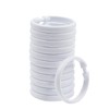 Top-Spring 12 Packs Shower Curtain Rings Plastic Curtain O Rings