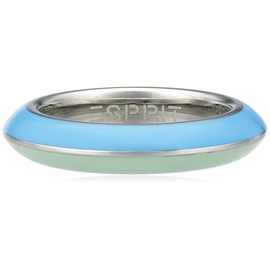Esprit Ladies’ Ring, Rhodium-Plated Stainless Steel Resin Marin 68 Mix, Stainless Steel