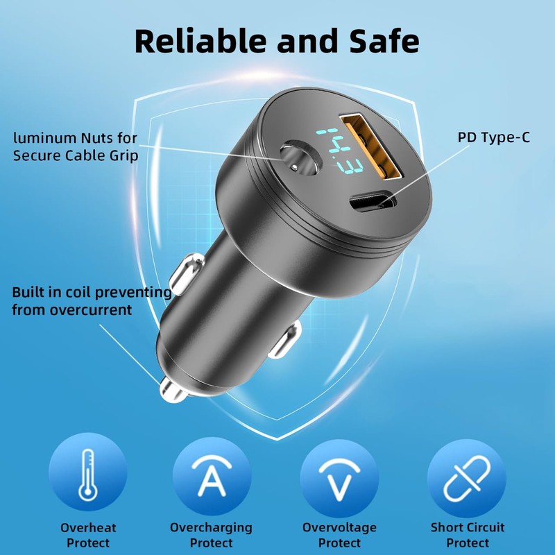 Starlink Mini 12V Car Charger, 16 AWG Cable, Starlink Mini