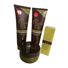 Morroccan Argan Oil 4 Pack Beauty Gift Set Moisturising Body Butter Hair Shampoo Conditioner and Hand and Nail Cream Easter 2018 Bath Set