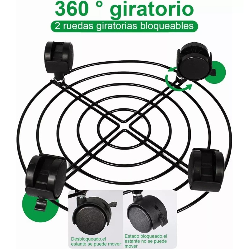 xttx 2 Soportes De Base De Maceta De Metal Con