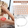 Heart Initial b Simple Stack Bracelets For Women Sterling Silver