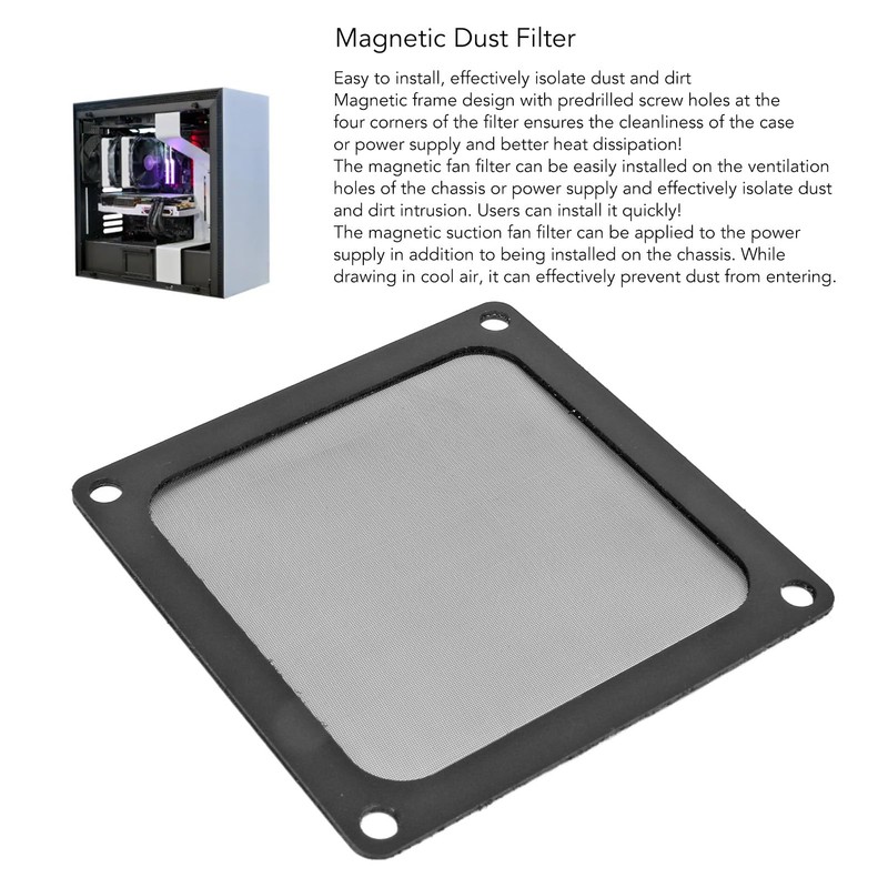 Goshyda PC Computer Case Fan Dust Filter Grille 80mm Sturdy