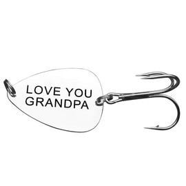 Grandpa Gift from Granddaughter Grandson Love You Grandpa Fishing Lure Hook Appreciation Gift Fisherman Gift Birthday for Grandpa Grandfather from Grandchildren