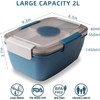 MUJUZE Adult Large Lunch Box, 2000 ml Bento Box with