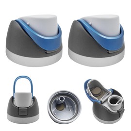 2 Pack Replacement Cap for Owala Freesip – One Button Top Lid Compatible with Owala Water Bottles 16oz 24oz 32oz 40oz, BPA-Free, Leakproof, Dishwasher Safe Accessory (Grayish Blue)