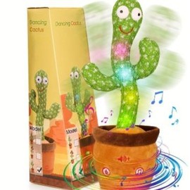 MIAODAM Dancing Talking Giraffe Toys Electronic Plush Toy Interactive Mimicking Toy with Recording and Repeating for Boys Girls Gift Children's Day Gift Musical Light Up Sensory Safe Soft Plush Fabric:_Cactus (Adjustable volume)