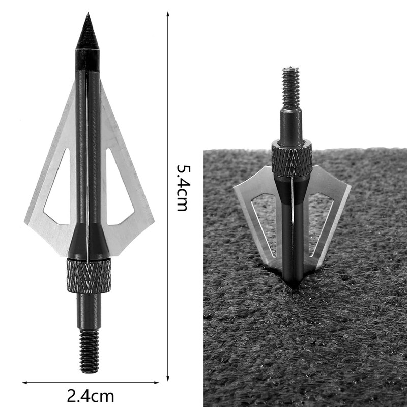 12pcs Archery Bow Hunting Tips Arrow Heads Screw 100 Grain