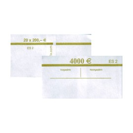 Euro Banknotes | 10 x Banderole 20 x 200 Euro (= 4000€) | For New 200€ Notes of the 2nd Series | Bundle Money Collect Collect Sort Storage Shipping Within 24 Hours