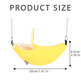 Lcvasvuz 1 Pcs Creative Banana Design Hammock for Hamsters and Small Pets Fun and Functional Pet Swing and Hammock Accessory