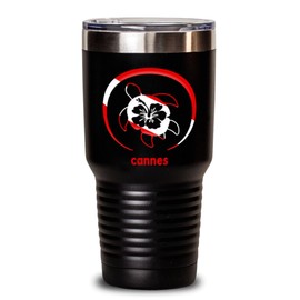 Cannes France Tumbler Insulated 30oz Diver Down Flag Scuba Diving Fan Vacation Souvenir Artistic