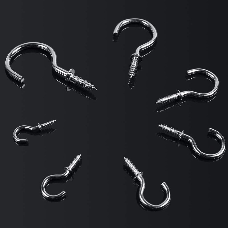 OWUDE 60PCS Screw Hooks, Cup Hooks Heavy Duty, Small Hanging